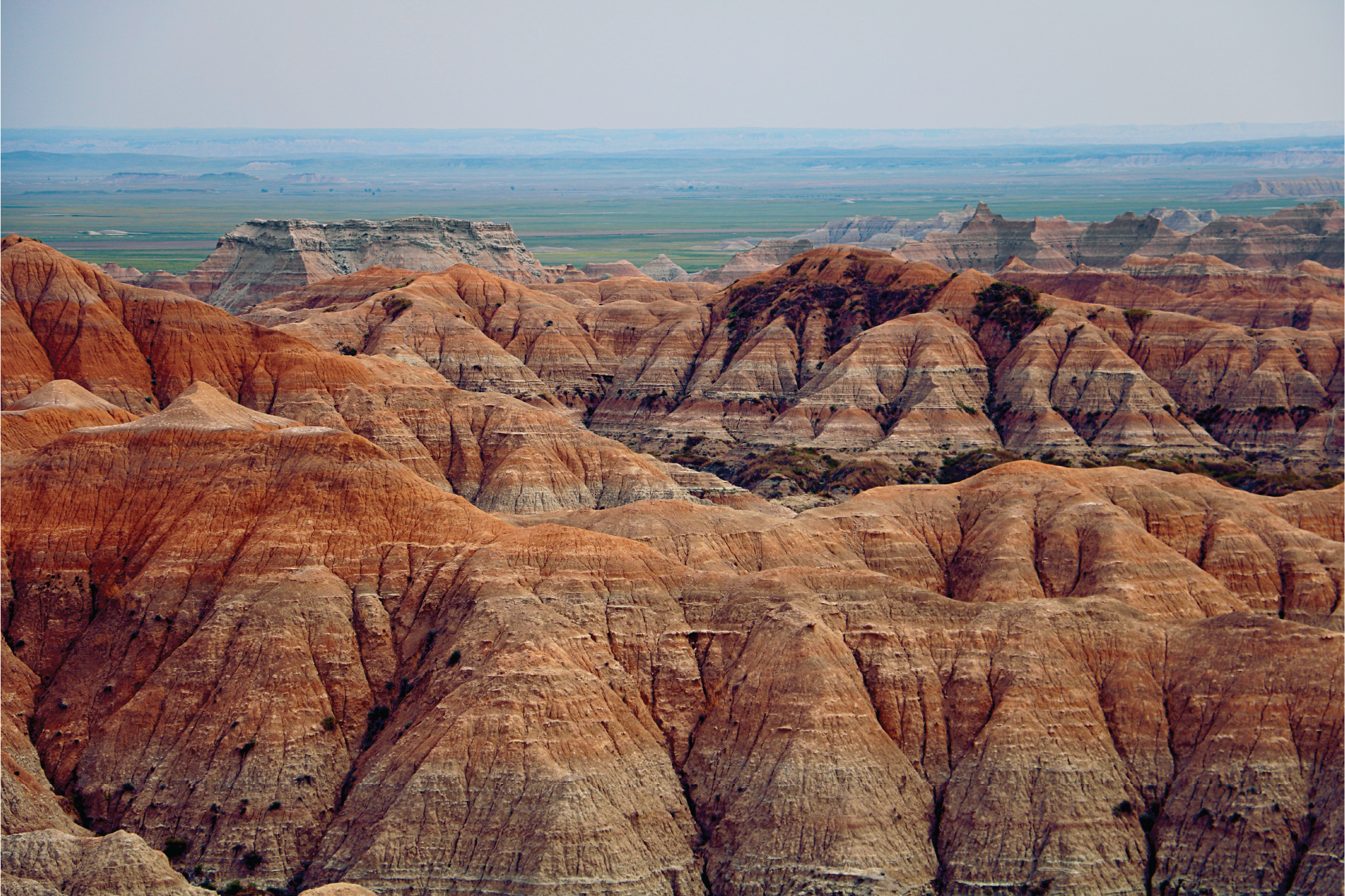 Scenic mountain view in Badlands National Park